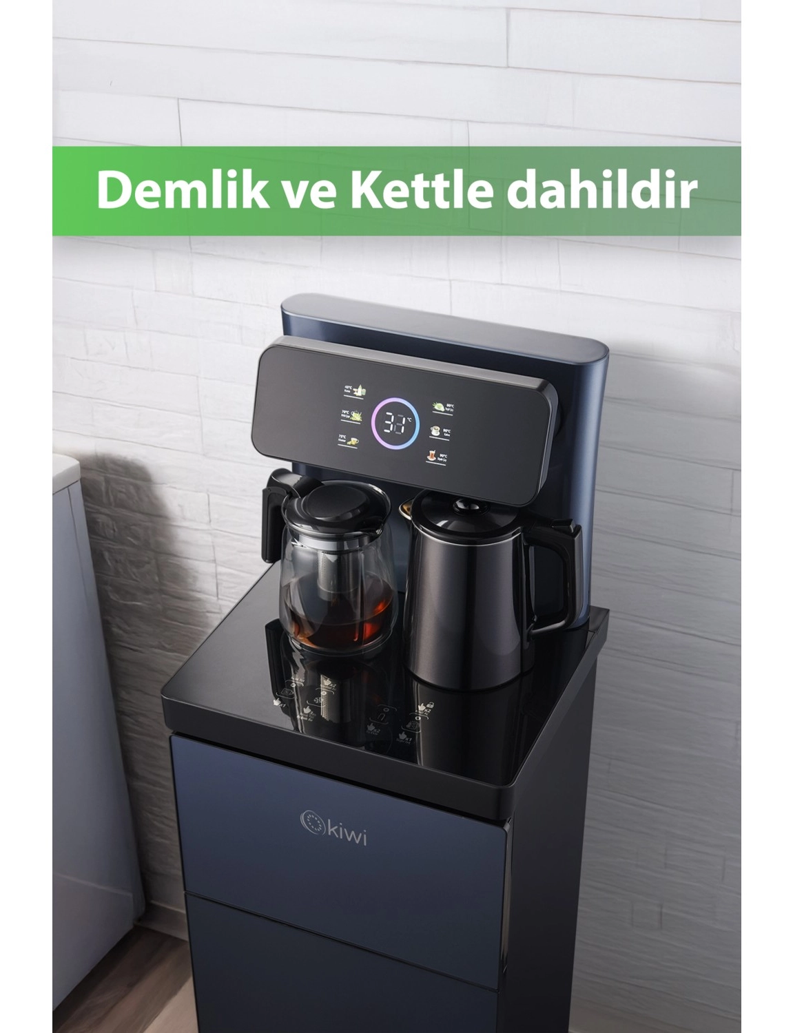 Kiwi Kwp-8570 Dijital Göstergeli Uzaktan Kumandalı Çay Demleme, Su Isıtma Fonksiyonlu Su Sebili - Görsel 4