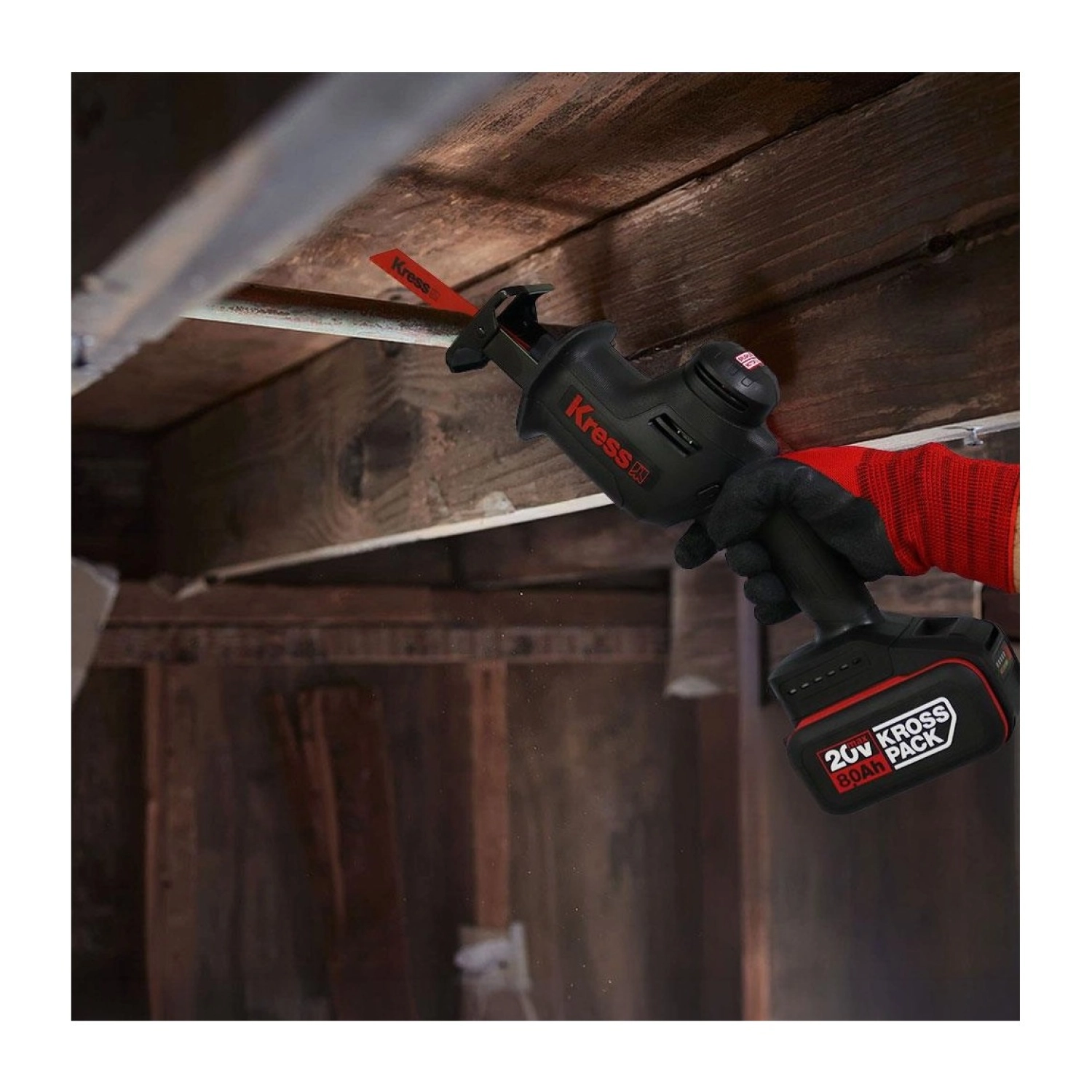 Kress Kue00.91 20Volt Kömürsüz Profesyonel Tilki Kuyruğu Testere - Görsel 3