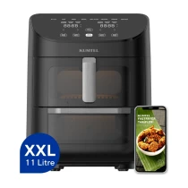 Kumtel Fastfryer Haf-11 Çift Hazneli 11 Lt Yağsız Fritöz