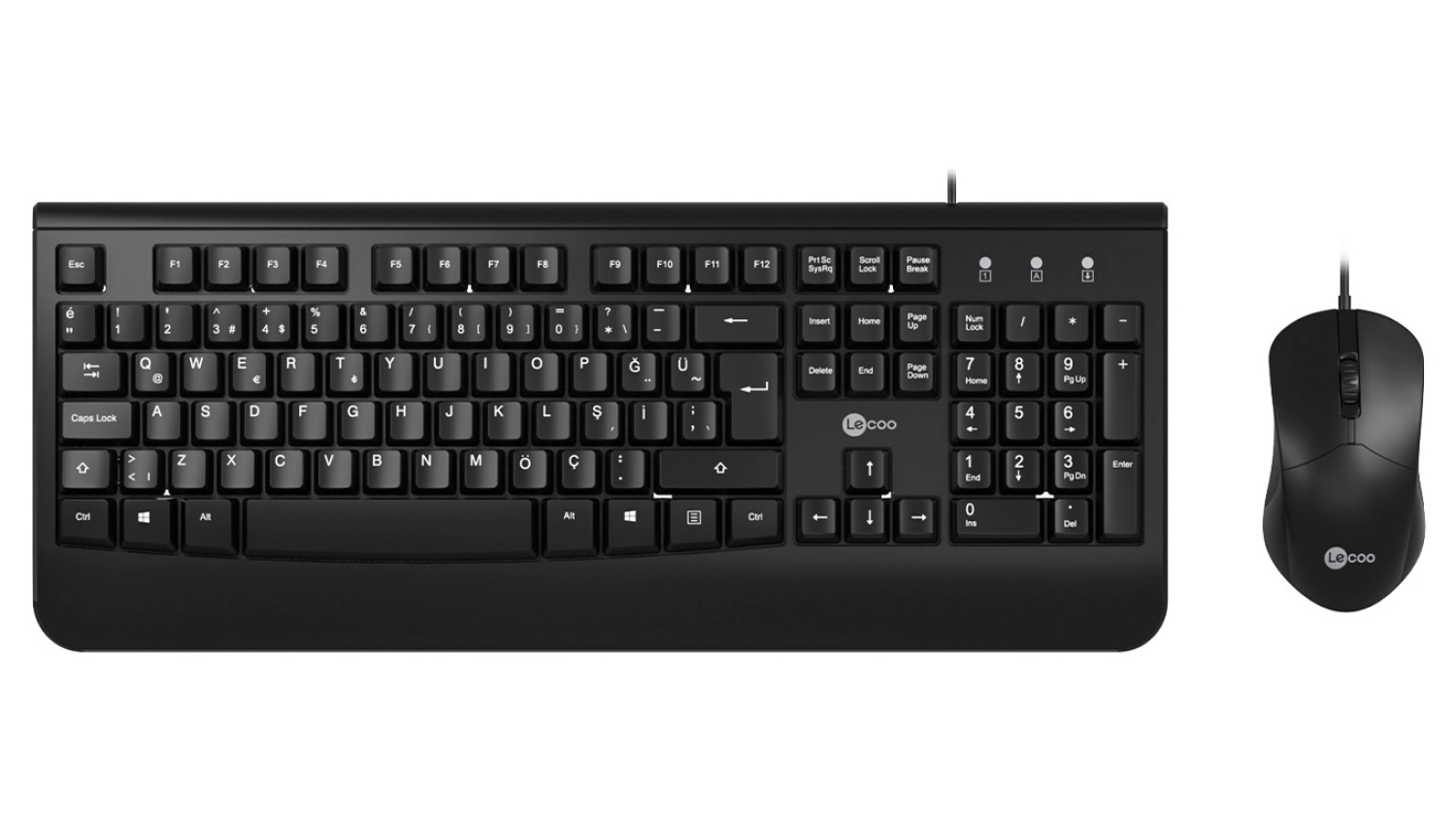 Lecoo Cm105 Usb Kablolu Türkçe Q Klavye & Mouse Set Siyah ürün görseli
