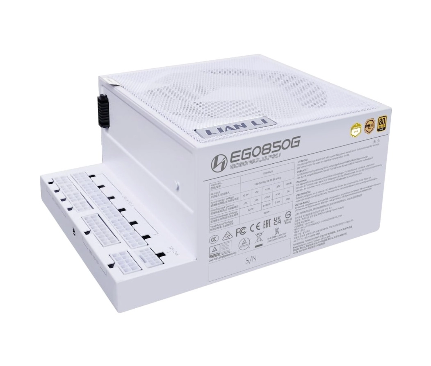 Lian Li Edge850 Beyaz 850W 80+ Gold Atx Power Supply - Görsel 2