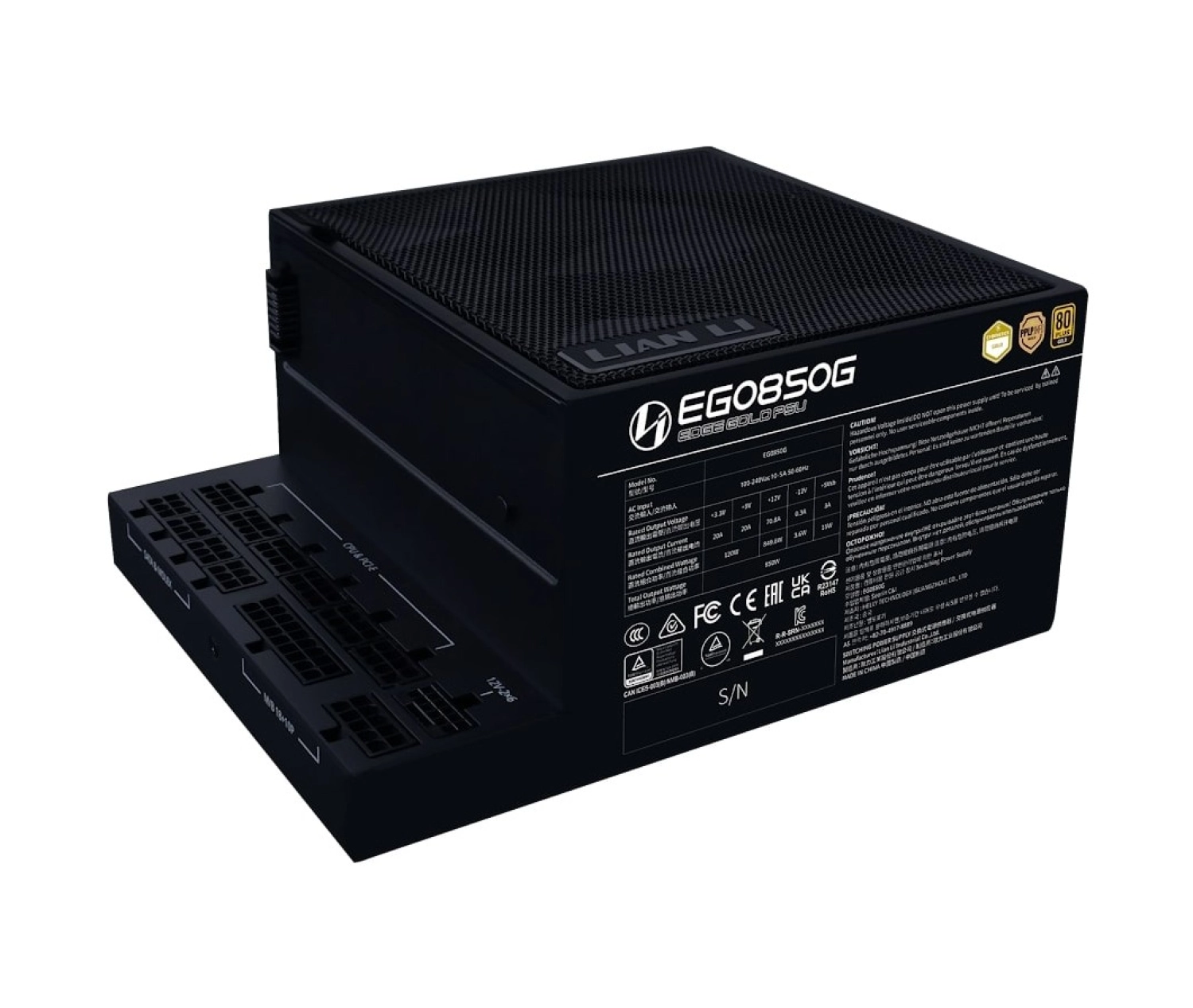 Lian Li Edge850 Siyah 850W 80+ Gold Atx Power Supply (G9P.eg0850G.b000.Eu) - Görsel 2