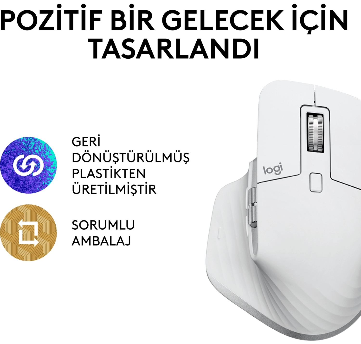 Logitech 910-006560 Mx Master 3S Kablosuz Performans Mouse Açık Gri - Görsel 6