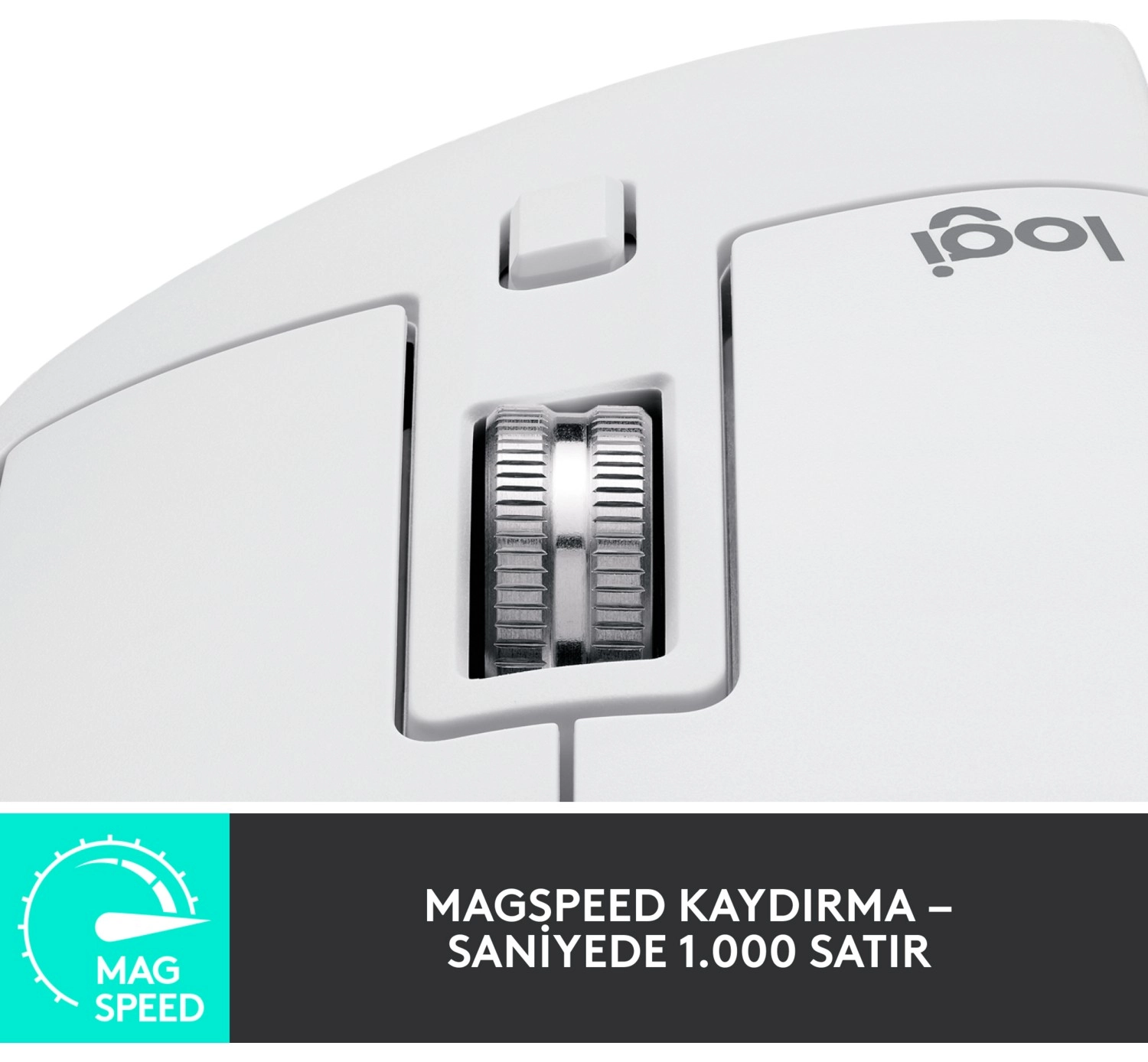 Logitech 910-006560 Mx Master 3S Kablosuz Performans Mouse Açık Gri - Görsel 5