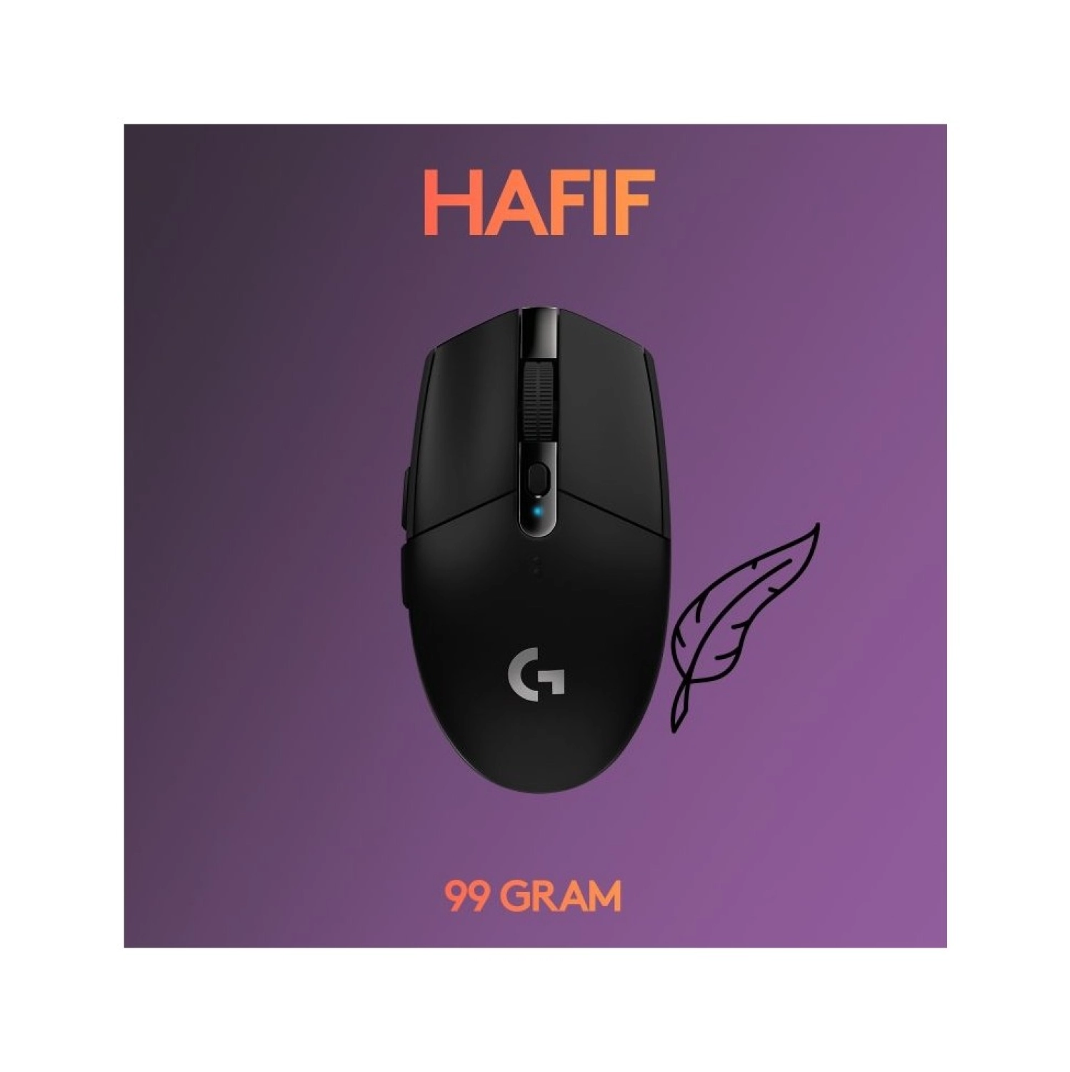 Logitech G G305 Lightspeed 12.000 Dpi Kablosuz Oyuncu Mouse - Siyah - Görsel 6