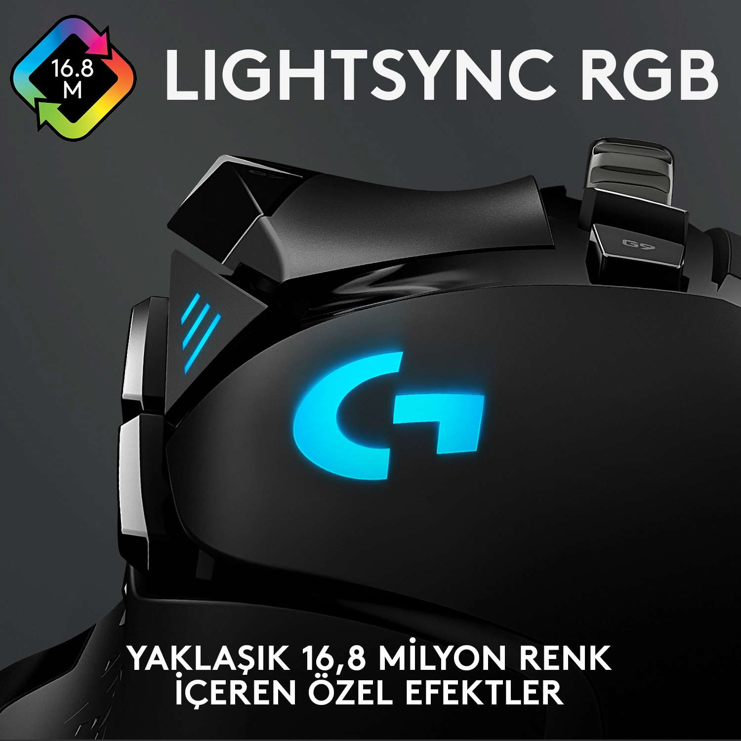 Logitech G G502 Hero Lightsync 25.600 Dpi Yüksek Performanslı Kablolu Oyuncu Mouse - Siyah - Görsel 11