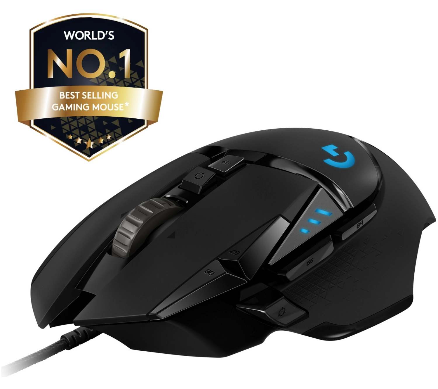 Logitech G G502 Hero Lightsync 25.600 Dpi Yüksek Performanslı Kablolu Oyuncu Mouse - Siyah ürün görseli