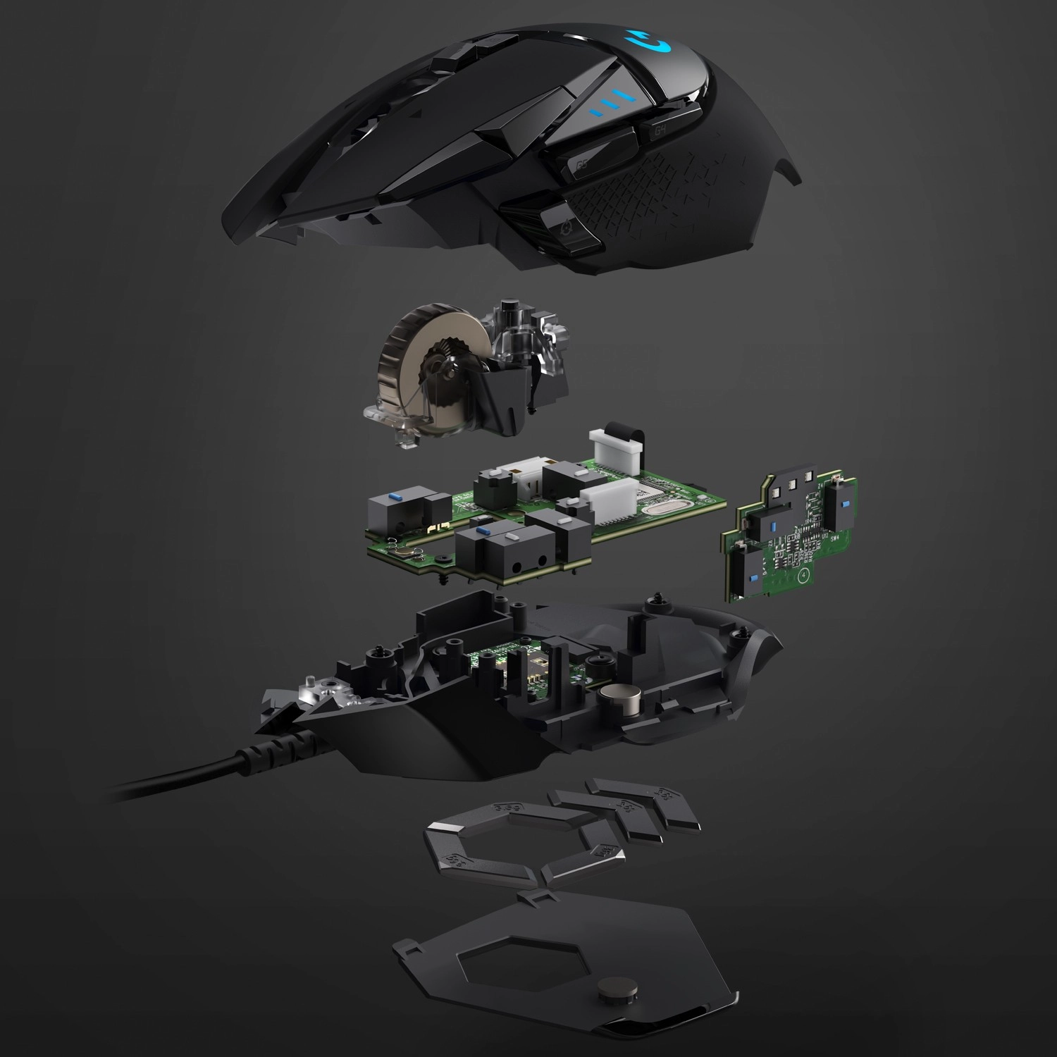 Logitech G G502 Hero Lightsync 25.600 Dpi Yüksek Performanslı Kablolu Oyuncu Mouse - Siyah - Görsel 4