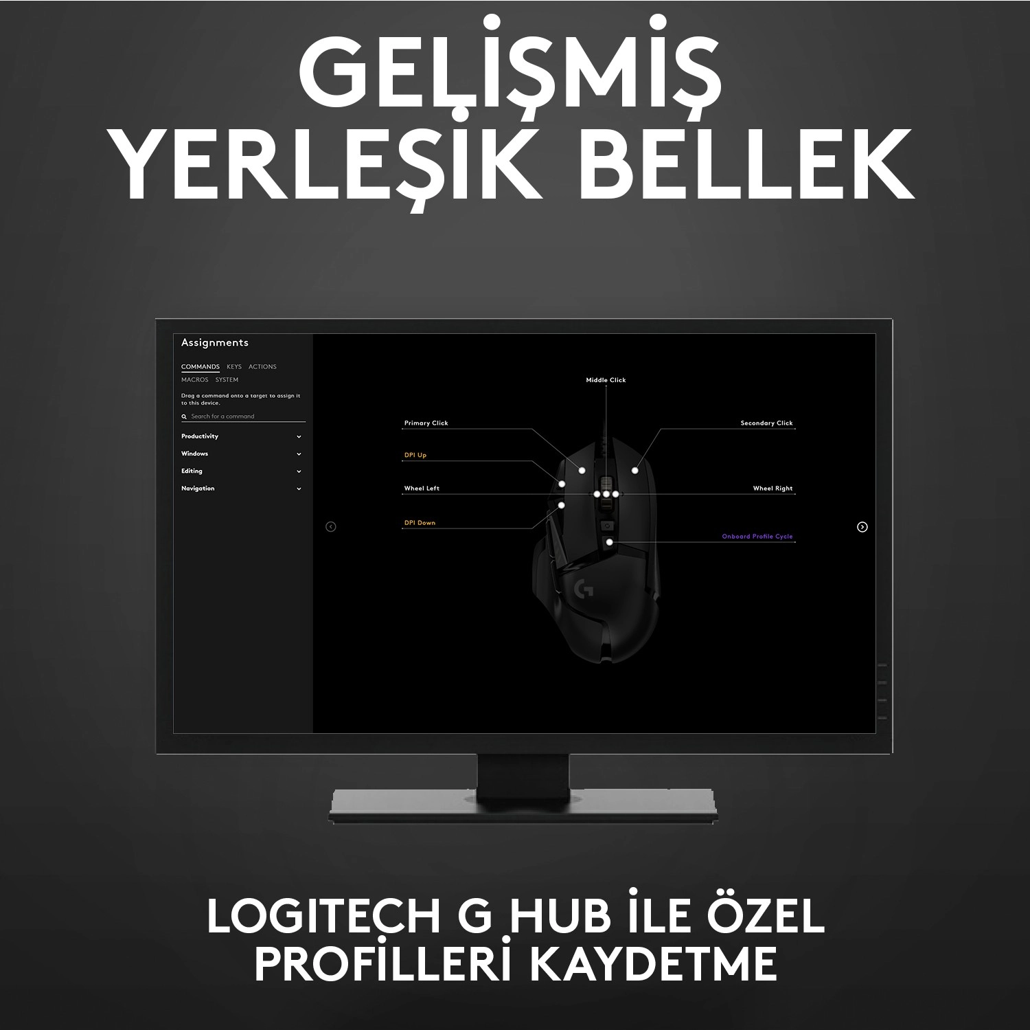Logitech G G502 Hero Lightsync 25.600 Dpi Yüksek Performanslı Kablolu Oyuncu Mouse - Siyah - Görsel 12