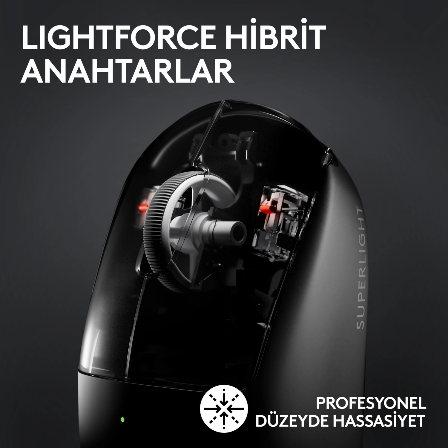 Logitech G Pro X Superlight 2 Hafif Hero 2 Sensör 32.000 Dpi Lightspeed Kablosuz Oyuncu Mouse - Beyaz - Görsel 4
