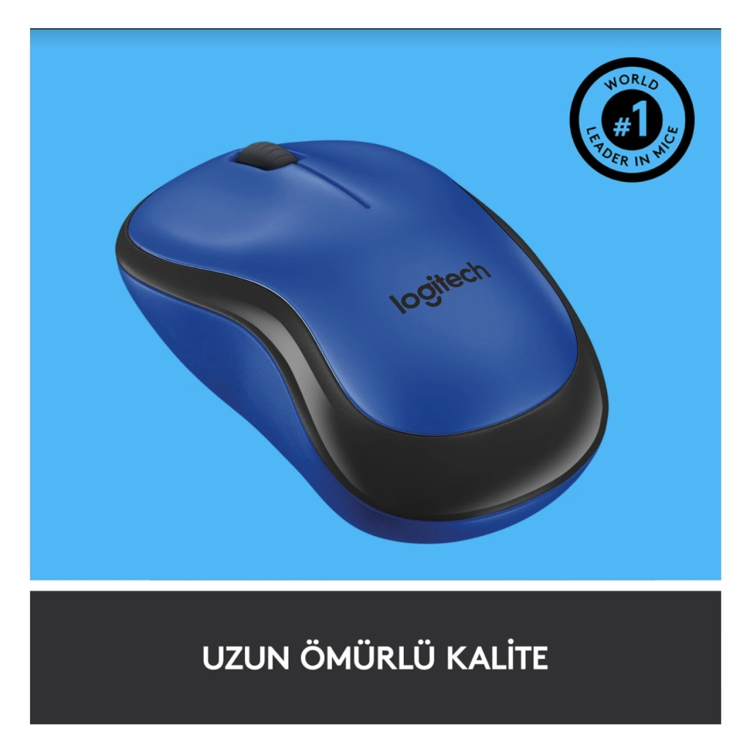 Logitech M220 Sessiz Kompakt Kablosuz Mouse - Mavi - Görsel 5