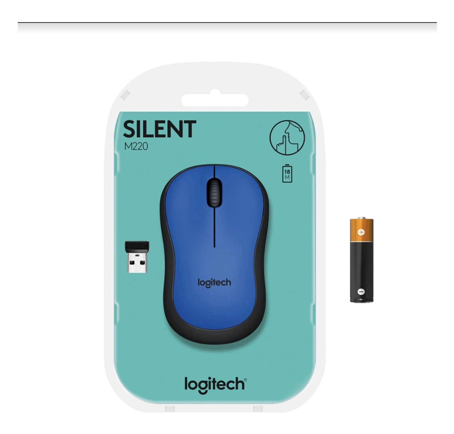 Logitech M220 Sessiz Kompakt Kablosuz Mouse - Mavi - Görsel 8