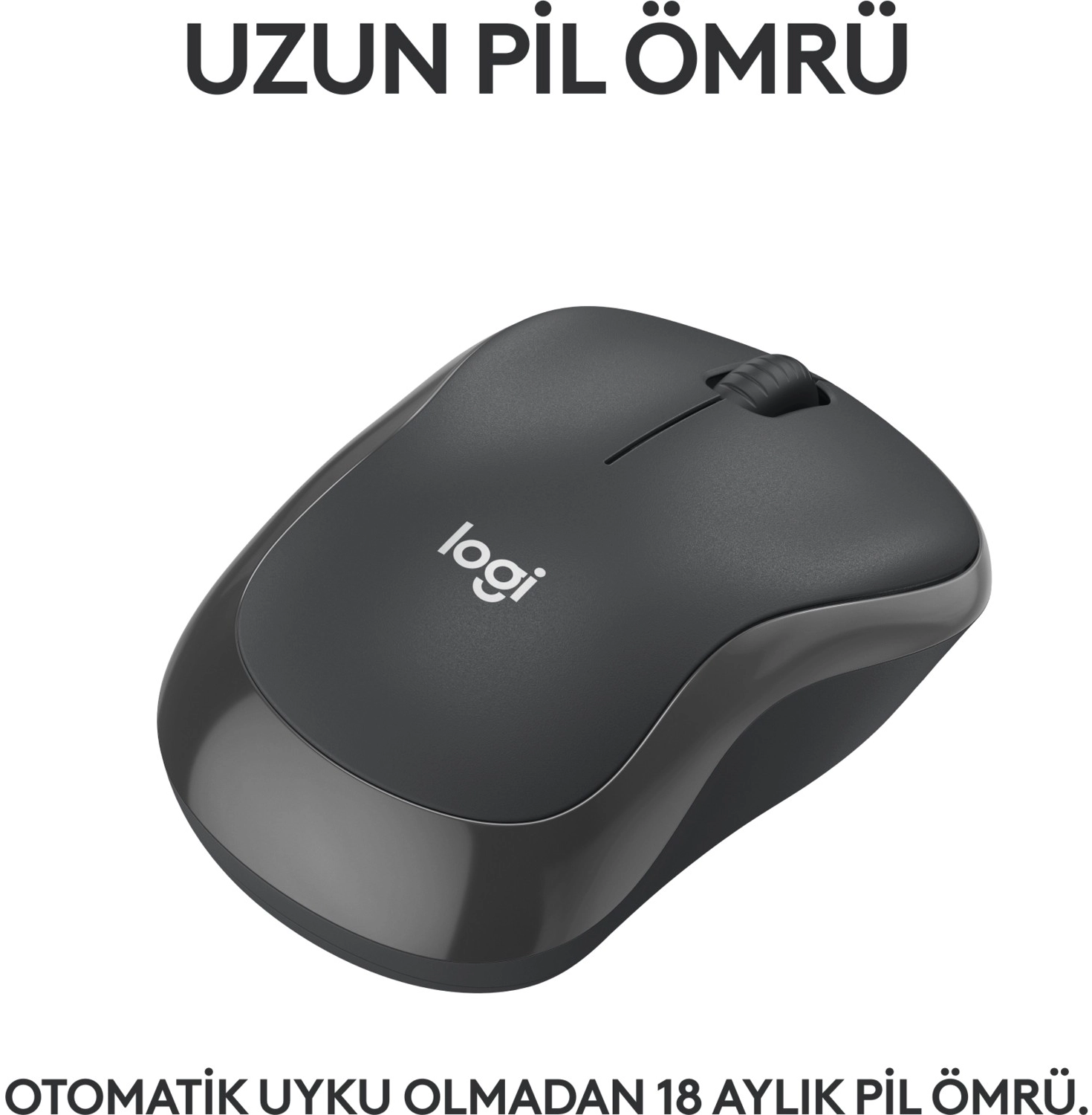Logitech M240 Sessiz Kompakt Kablosuz Bluetooth Mouse - Siyah - Görsel 4