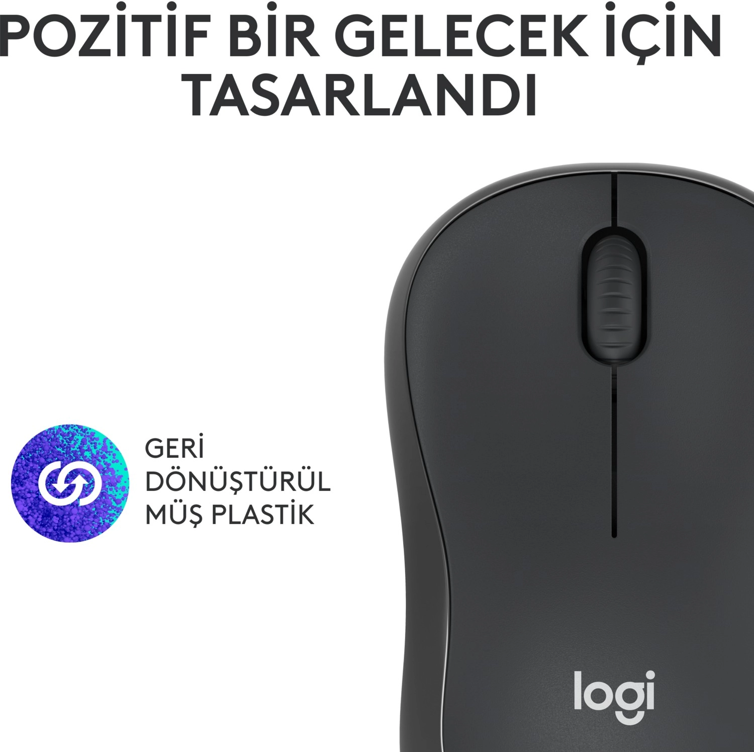 Logitech M240 Sessiz Kompakt Kablosuz Bluetooth Mouse - Siyah - Görsel 6