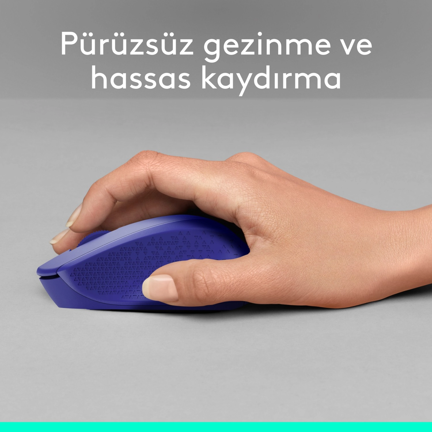 Logitech M330 Sessiz Kablosuz Optik Mouse - Mavi - Görsel 5