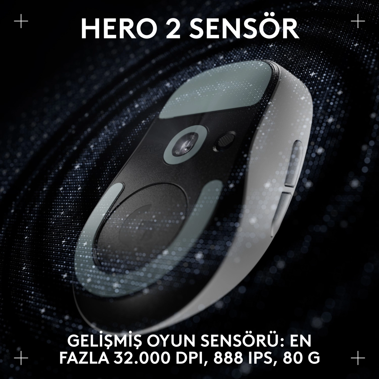 Logitech Pro X Superlıght 2 Dex Lıghtspeed Hero 2 32K Dpı Sensör Pc/Mac Için Kablosuz Oyun Mouse'u, Beyaz - Görsel 5