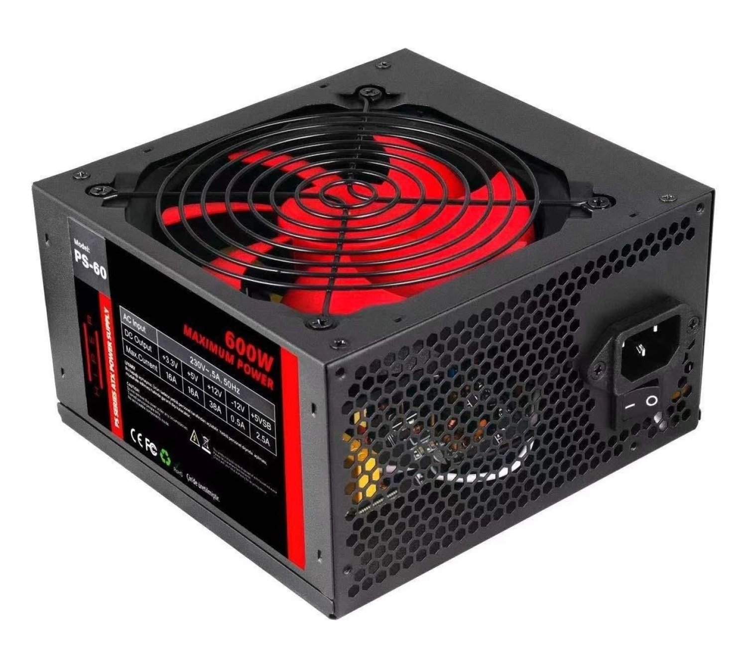 Marka Hıper Ps-60 600W 12 Cm Fan Power Supply - Görsel 2