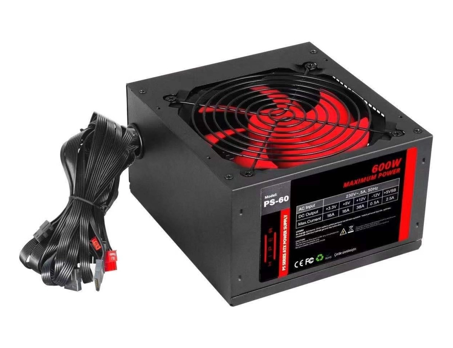 Marka Hıper Ps-60 600W 12 Cm Fan Power Supply - Görsel 3