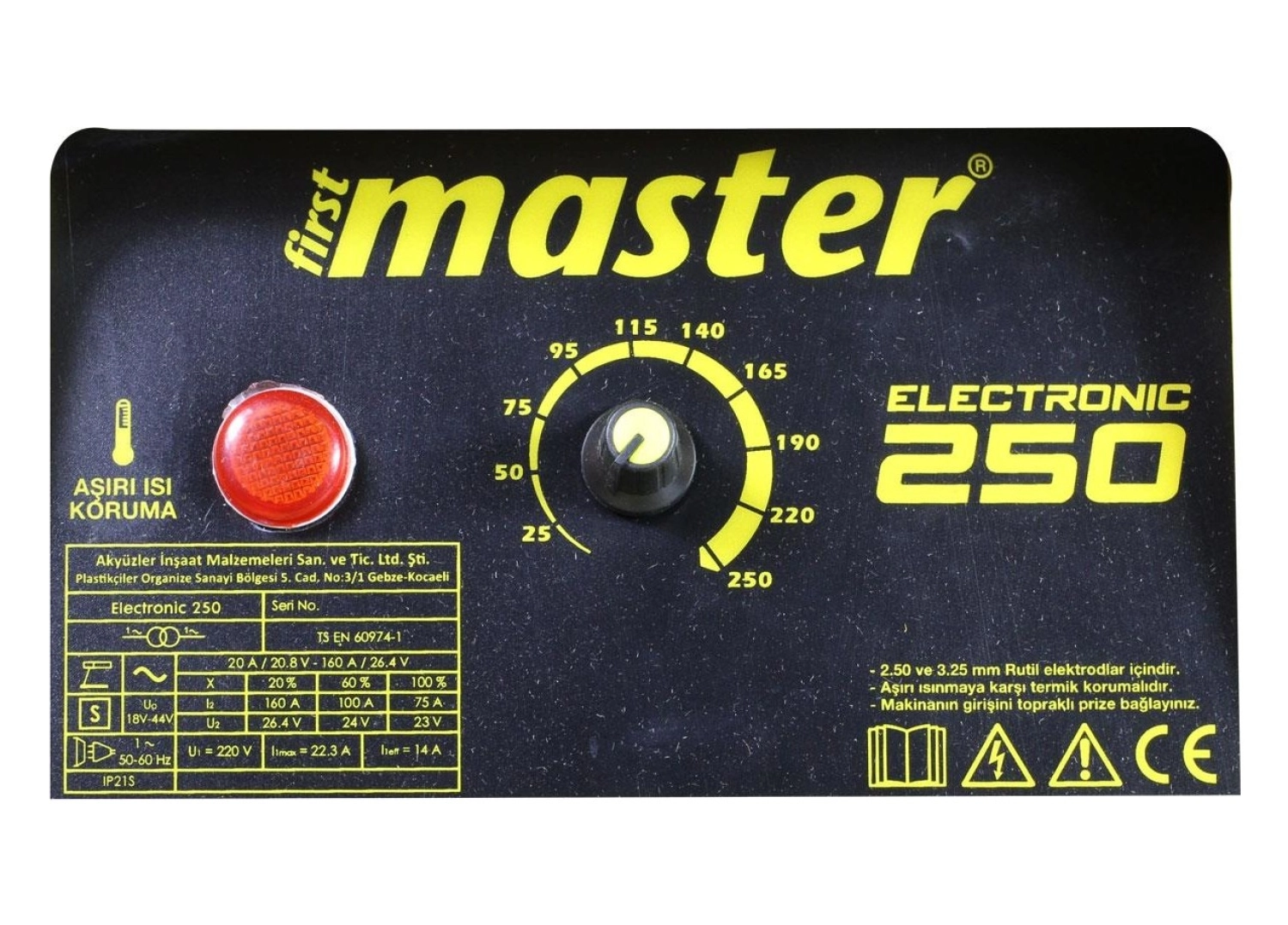 Master First Master Ac Örtülü Elektrod Kaynak Makinesi Electronik 250 - Görsel 2