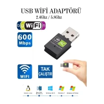 Maxgo 3123 Usb Wifi Adaptörü 600Mbps Usb Kablosuz Alıcı Dongle Alıcı Masaüstü Tak Çalıştır