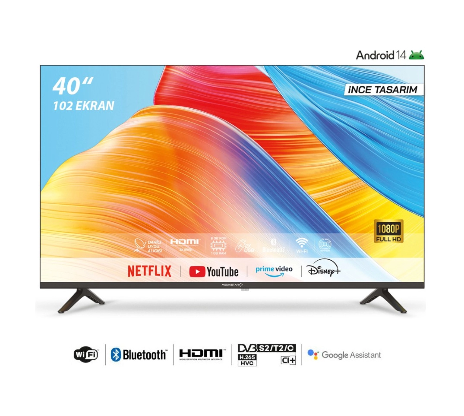 Mediastar 40" 102 Ekran Android Full Hd Led Tv ürün görseli