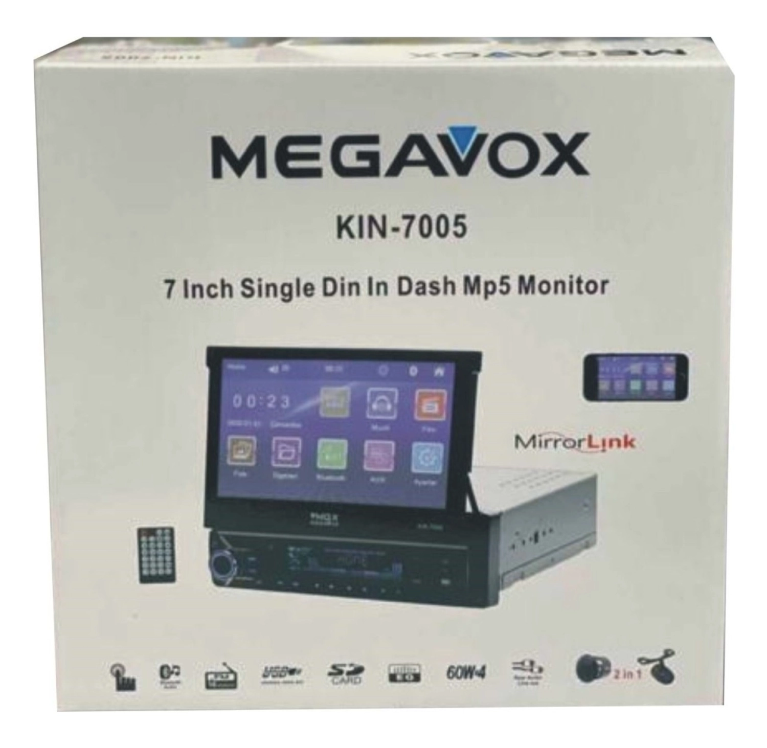 Megavox Kin-7005 7" Bt / Usb / Fm / Tf / Aux Double In-Dash Monitör - Görsel 2