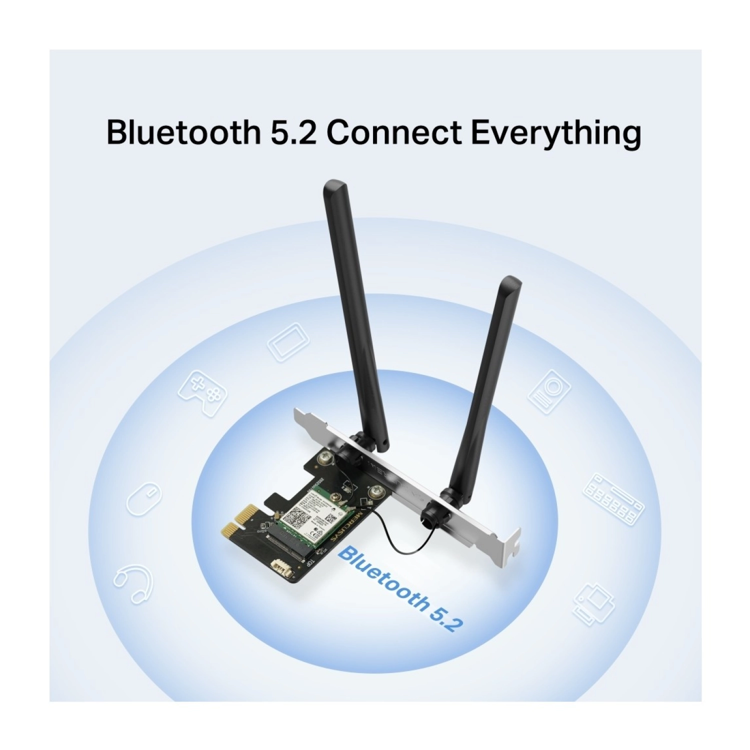 Mercusys Y Ma80Xe, Ax3000 Wi-Fi 6 Bluetooth 5.2 Pcie Adaptör - Görsel 4