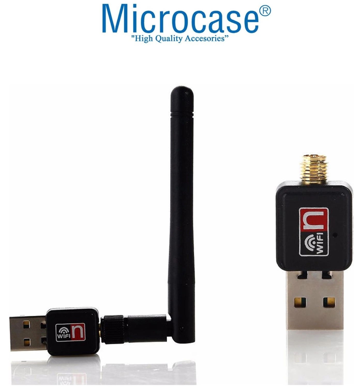 Microcase 2.4Ghz 300 Mbps Usb Wireless Adaptör Wifi Anten 9 Cm - Al2752 - Görsel 5