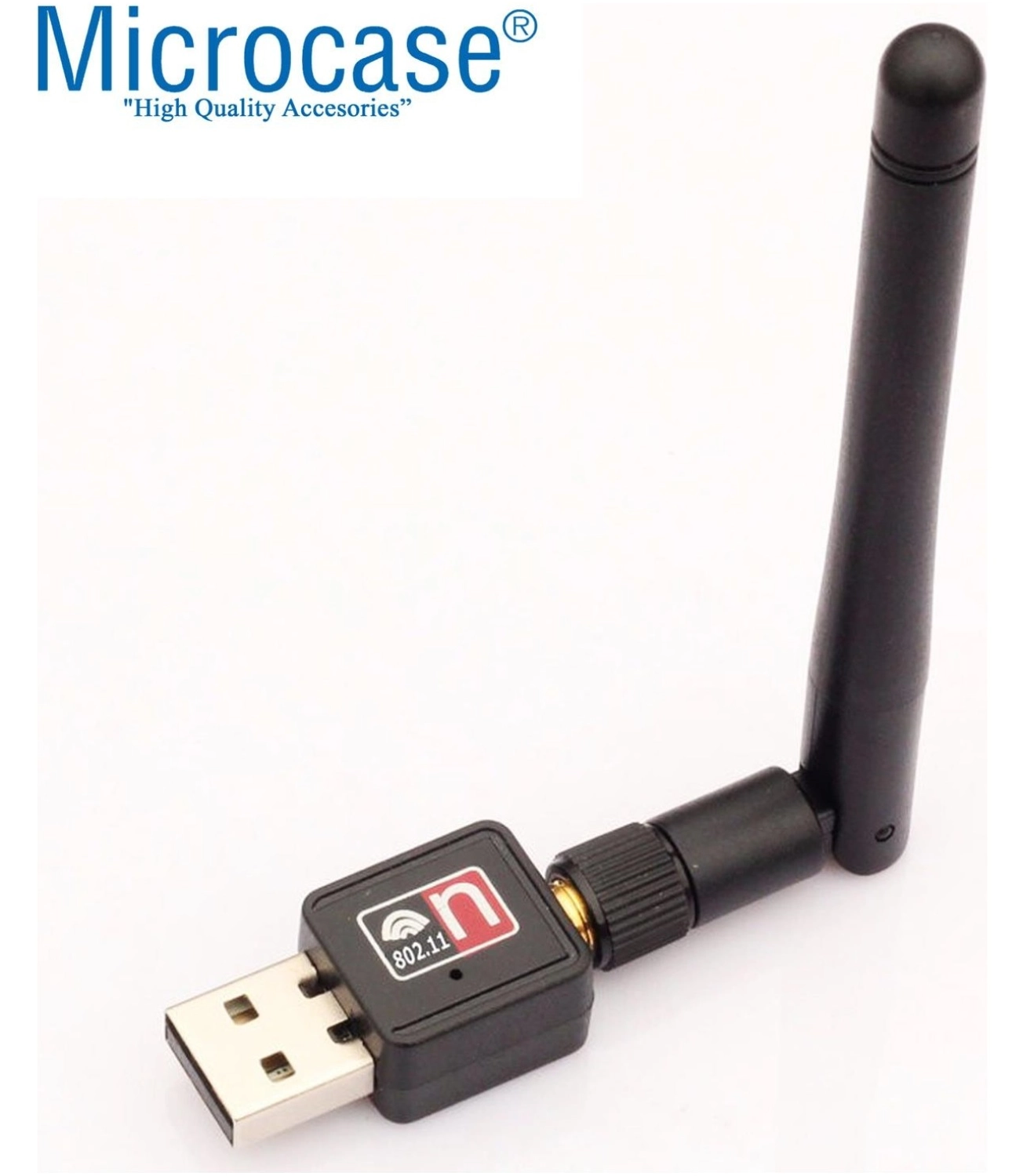 Microcase 2.4Ghz 300 Mbps Usb Wireless Adaptör Wifi Anten 9 Cm - Al2752 - Görsel 4