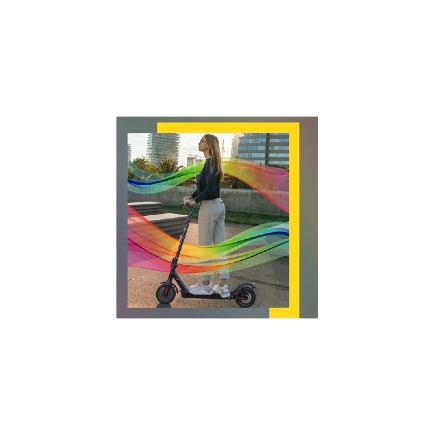 Mobil Urban Süspansiyonlu Katlanabilir Hız Sabitleyicili Elektrikli Scooter - Görsel 5