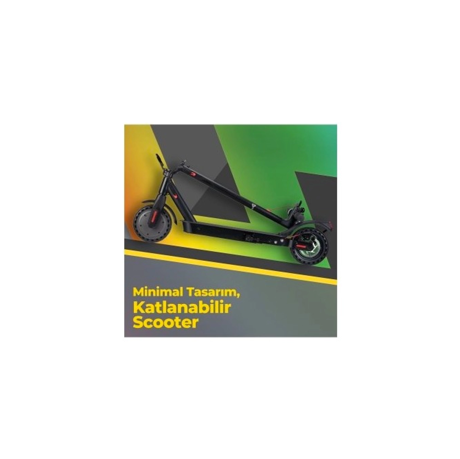 Mobil Urban Süspansiyonlu Katlanabilir Hız Sabitleyicili Elektrikli Scooter - Görsel 3