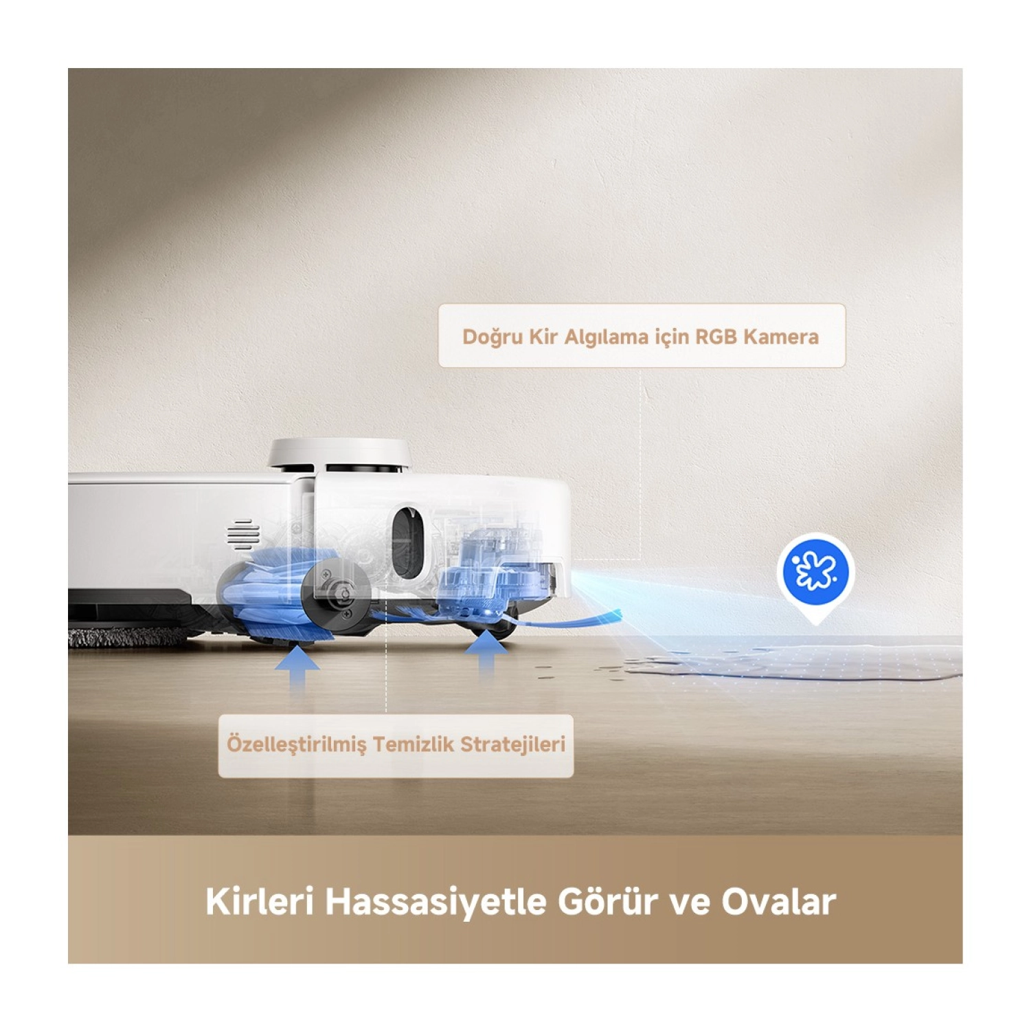 Mova P50 Pro Ultra, 19000Pa Güçlü Emiş, Hepsi Bir Arada Temizlik, 75℃ Paspas Yıkama & Kurutma - Görsel 9