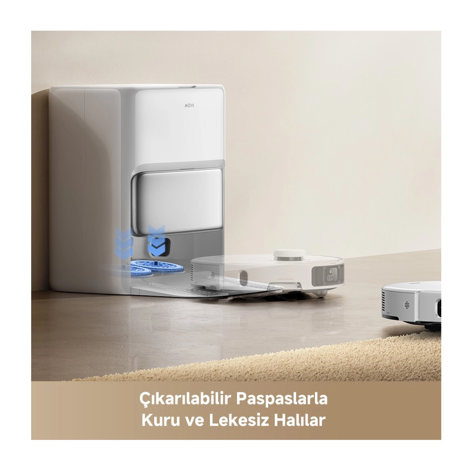 Mova P50 Pro Ultra, 19000Pa Güçlü Emiş, Hepsi Bir Arada Temizlik, 75℃ Paspas Yıkama & Kurutma - Görsel 8