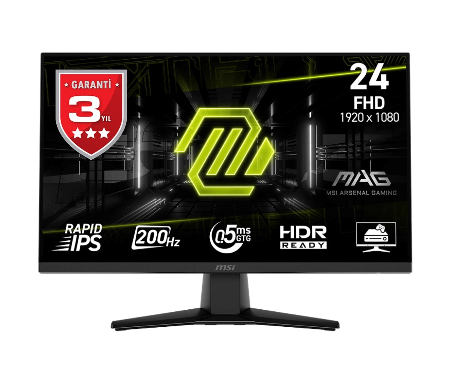 Msi 23.8 Mag 242F 1920X1080 (Fhd) 16:9 Flat Rapıd Ips 200Hz 0.5Ms (Gtg) Freesync Premıum Gaming Monitör ürün görseli