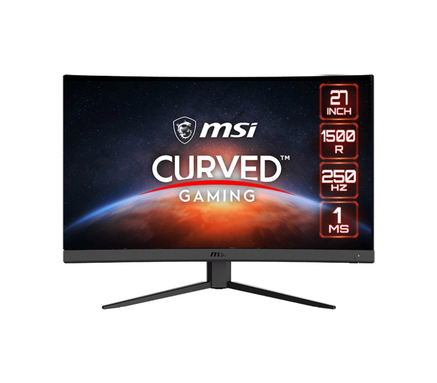 Msi 27" G27C4X 1920X1080 (Fhd) 16:9 Curve 1500R Va 250Hz 1Ms Freesync Premium Gaming Monitor - Görsel 2