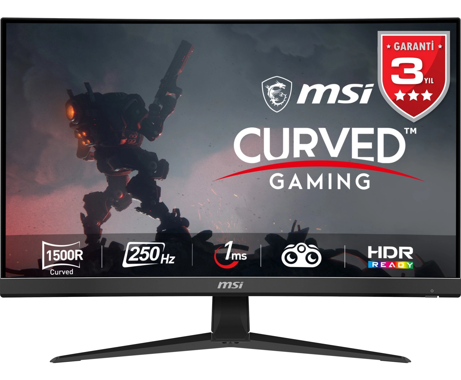 Msi 27" G27C4X 1920X1080 (Fhd) 16:9 Curve 1500R Va 250Hz 1Ms Freesync Premium Gaming Monitor ürün görseli
