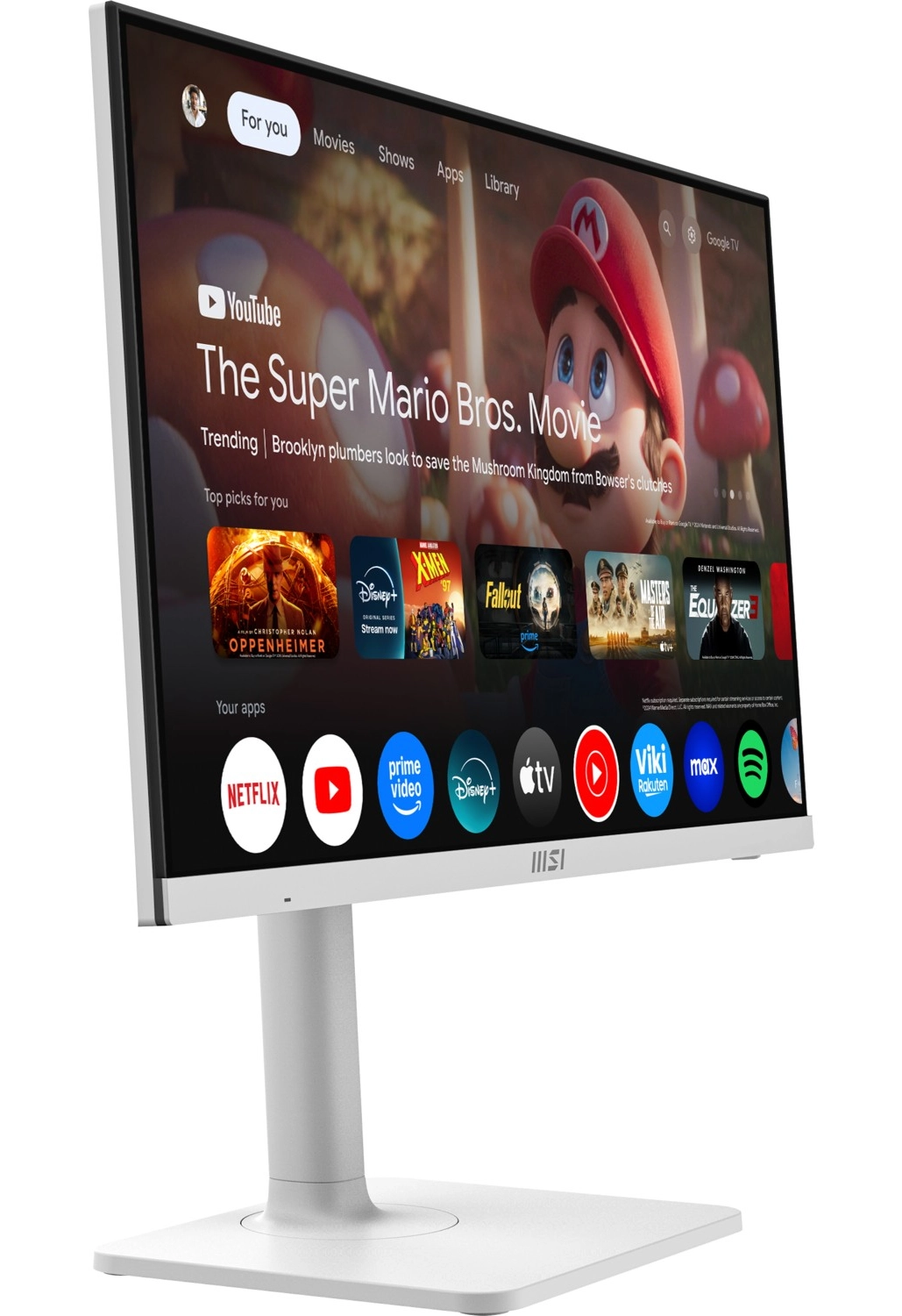 Msi 27" Modern Md272Upsw 3840X2160 (Uhd) 16:9 Flat Ips 60Hz 1Ms Adaptive-Sync Pivot Beyaz Type-C Smart Monitor - Görsel 3