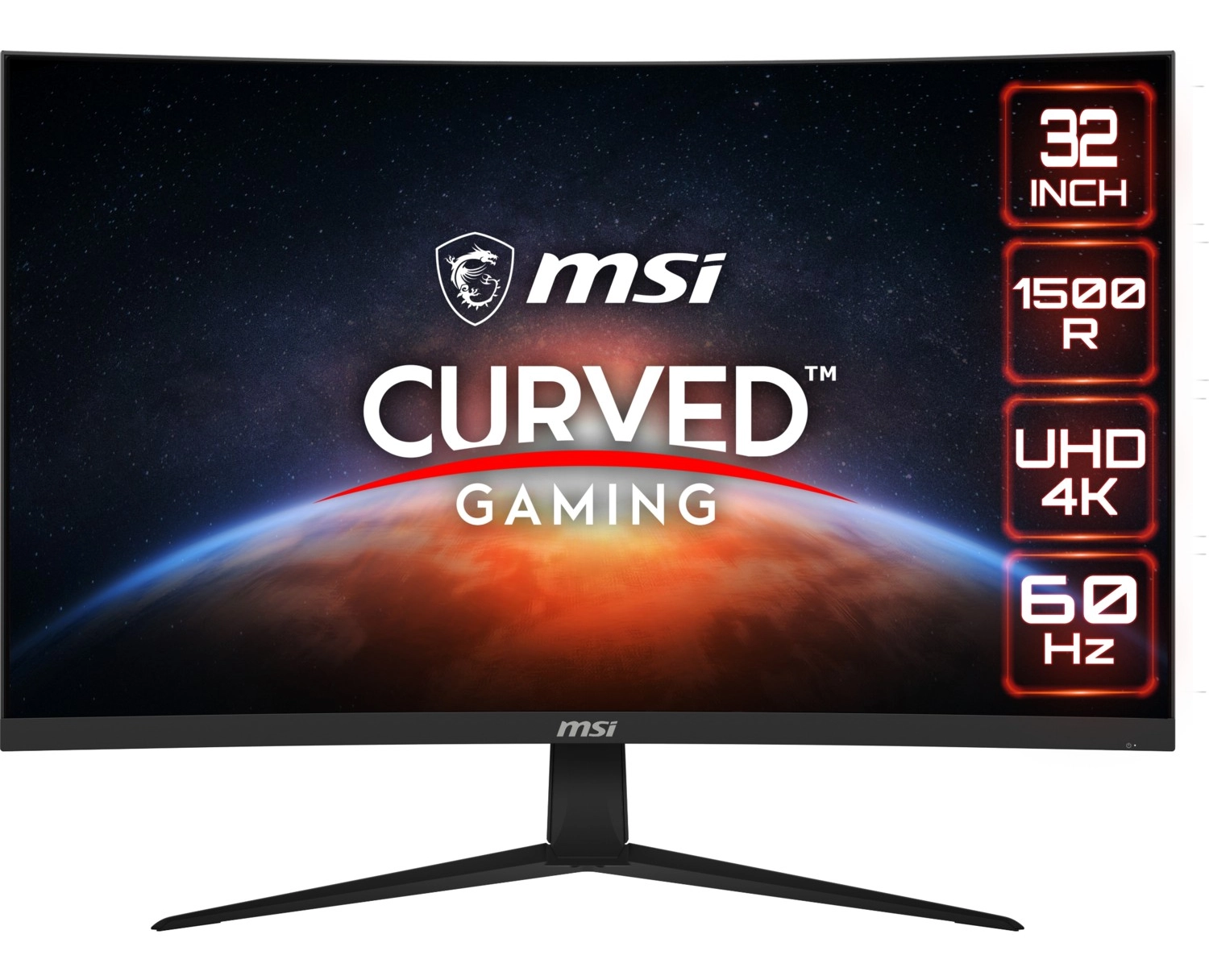 Msi 31.5" G321Cuv 3840X2160 (Uhd) Curve 1500R Va 60Hz Adaptive-Sync Gaming Monitor - Görsel 2