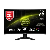Msi 31.5" Mag 32C6 1920X1080 (Fhd) 16:9 Curve 1500R Va 180Hz 1Ms Adaptive-Sync Gaming Monitör