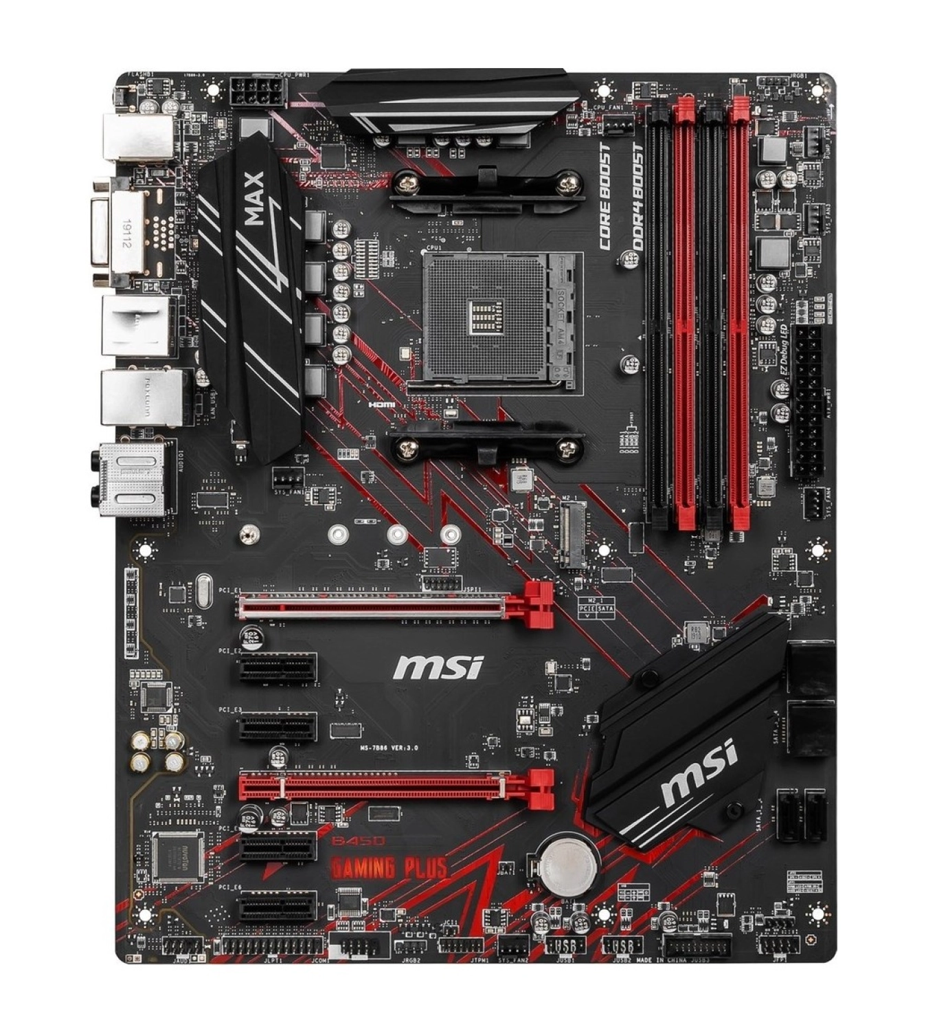 Msi B450 Gaming Plus Max Am4 Ddr4 3466(Oc)Dvi Hdmi Usb3.2 Atx ürün görseli
