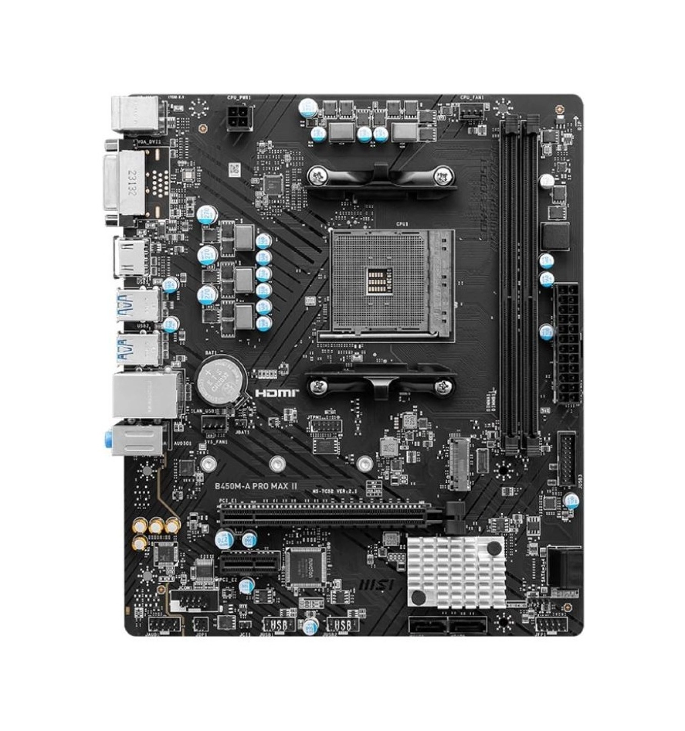Msi B450M-A Pro Max Iı Amd Ddr4 4133Mhz(Oc) Matx Am4 - Görsel 2