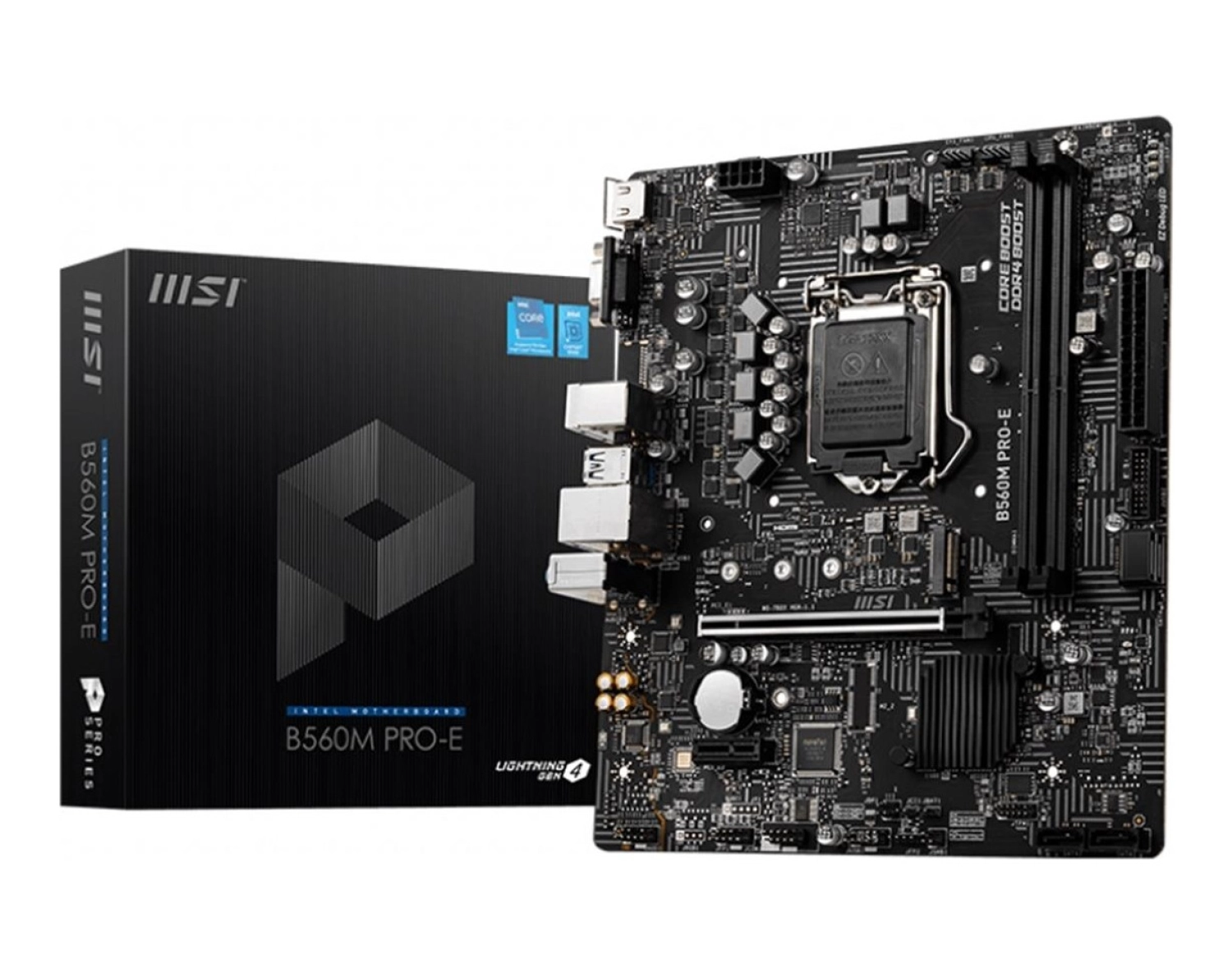 Msi B560M Pro-E Ddr4 4800(Oc)Mhz Hdmi M.2 Matx 1200P ürün görseli