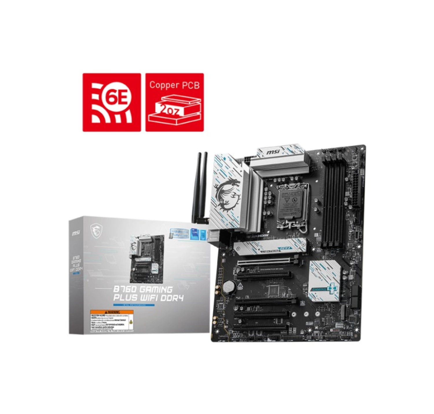 Msi B760 Gamıng Plus Wıfı Lga1700 Ddr4 5333+(Oc)Mhz Atx Anakart ürün görseli