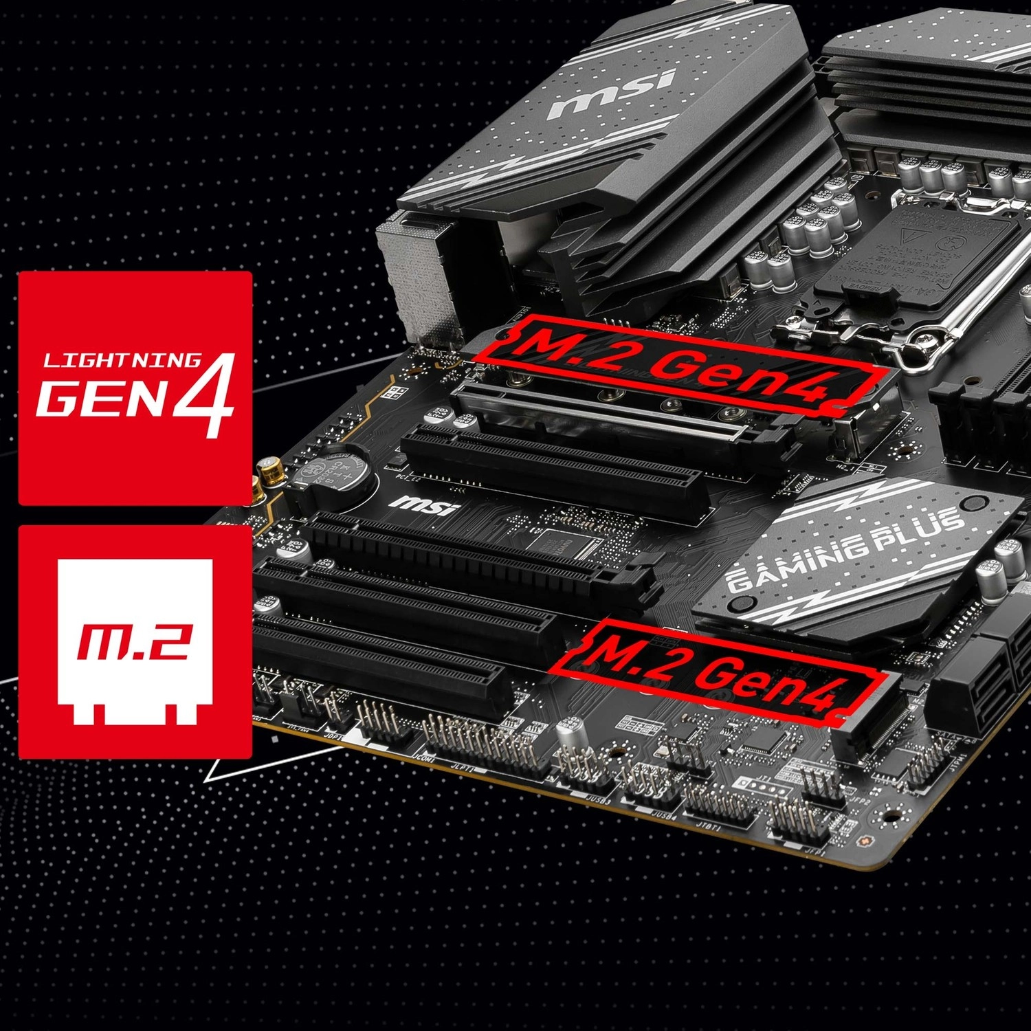 Msi B760 Gaming Plus Wifi Soket 1700 Ddr5 6800(Oc) Pci-E ,M.2 Usb3.2 Hdmi,Dp 1X 2.5G Lan Wi-Fi 6E Atx Anakart - Görsel 5