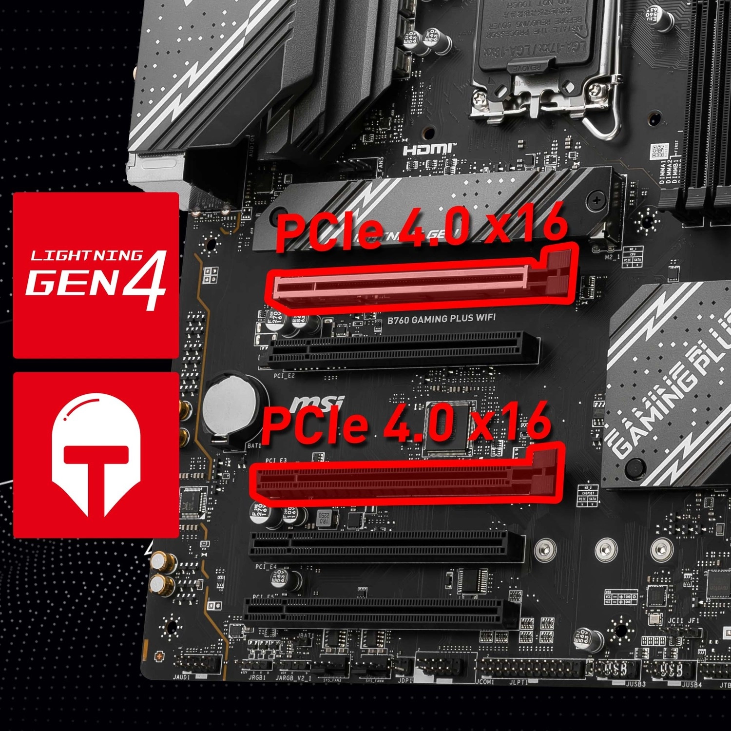 Msi B760 Gaming Plus Wifi Soket 1700 Ddr5 6800(Oc) Pci-E ,M.2 Usb3.2 Hdmi,Dp 1X 2.5G Lan Wi-Fi 6E Atx Anakart - Görsel 4