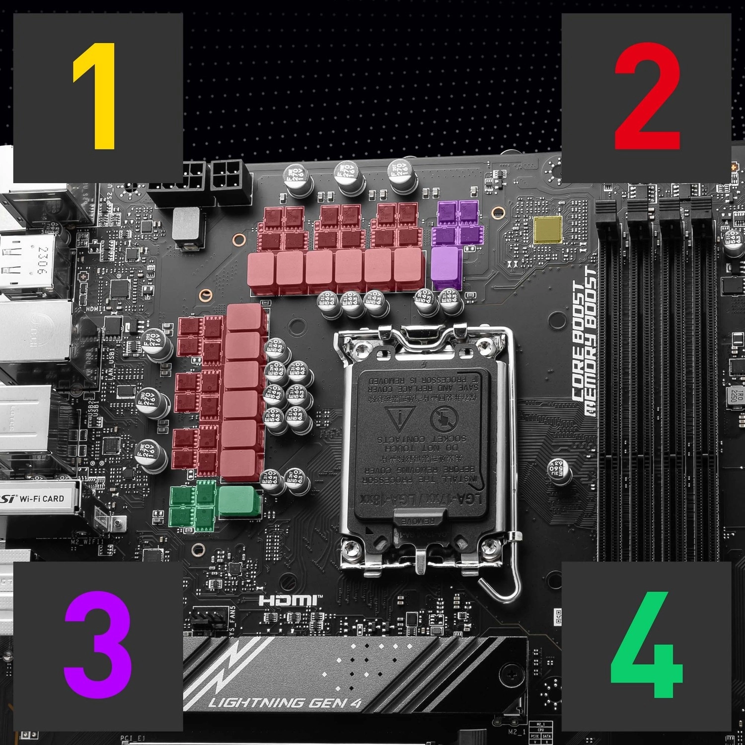 Msi B760 Gaming Plus Wifi Soket 1700 Ddr5 6800(Oc) Pci-E ,M.2 Usb3.2 Hdmi,Dp 1X 2.5G Lan Wi-Fi 6E Atx Anakart - Görsel 15