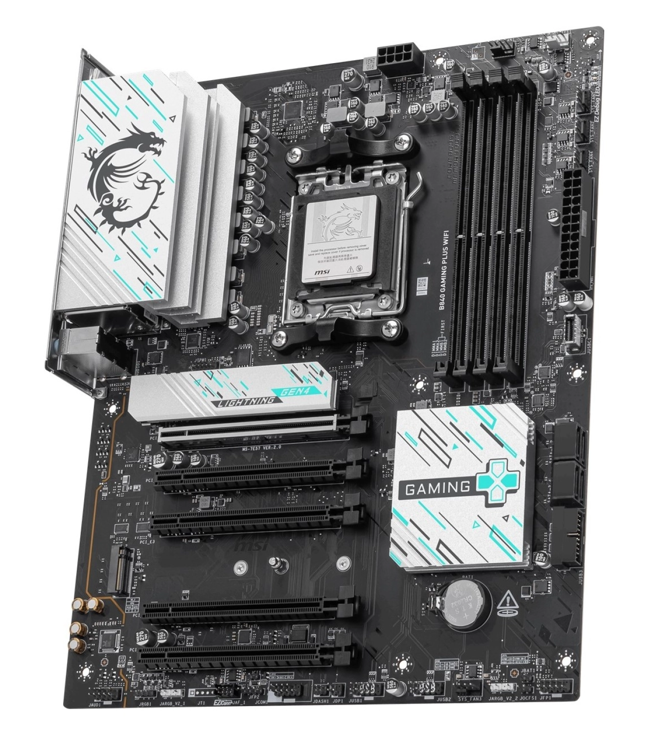 Msi B840 Gaming Plus Wifi 8000Mhz (Oc) Ddr5 Soket Am5 M.2 Hdmi Atx Anakart - Görsel 3