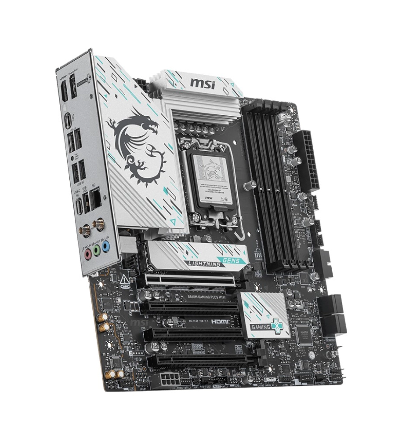 Msi B860M Gaming Plus Wifi 8600Mhz (Oc) Ddr5 Soket Lga1851 M.2 Hdmi Dp Matx Anakart - Görsel 3