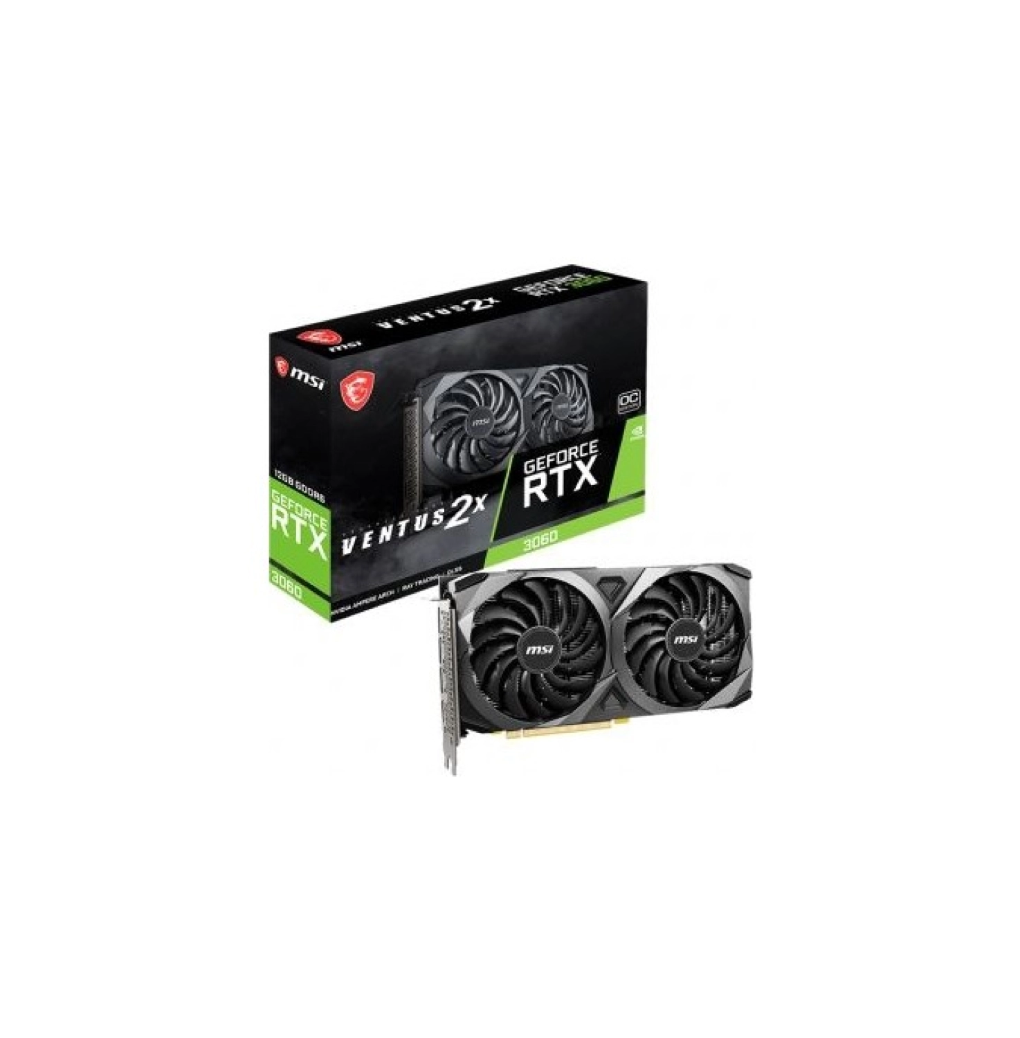 Msi Geforce Rtx 3060 Ventus 2X Oc 12Gb 192Bit Gddr6 Pci-Express X16 Ekran Kartı (Geforce Rtx 3060 Ventus 2X 12G Oc) ürün görseli