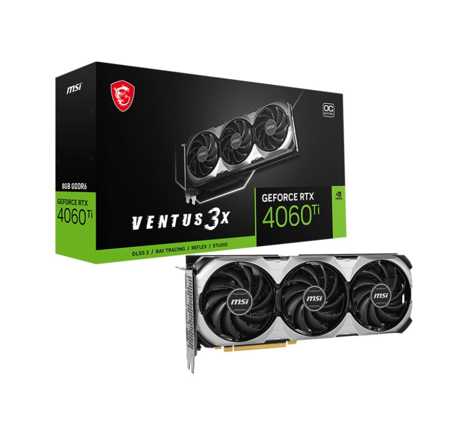 Msi Geforce Rtx 4060 Tı Ventus 3X E 8G Oc 128Bit ürün görseli